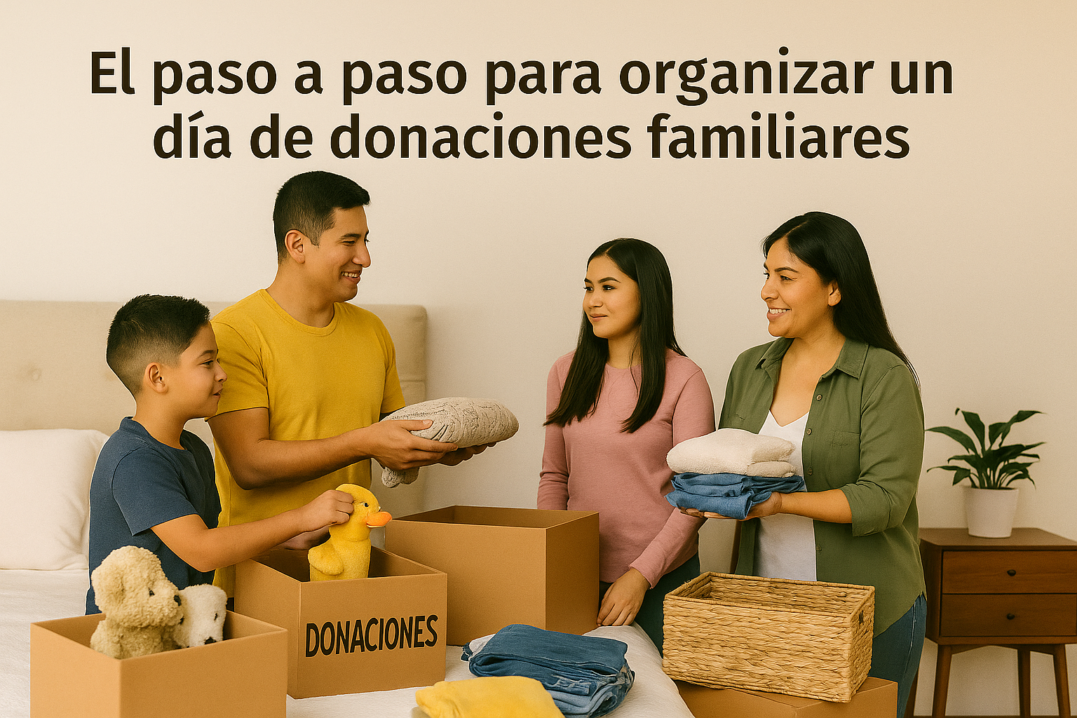 ▷❤️ El paso a paso para organizar un día de donaciones familiares.
